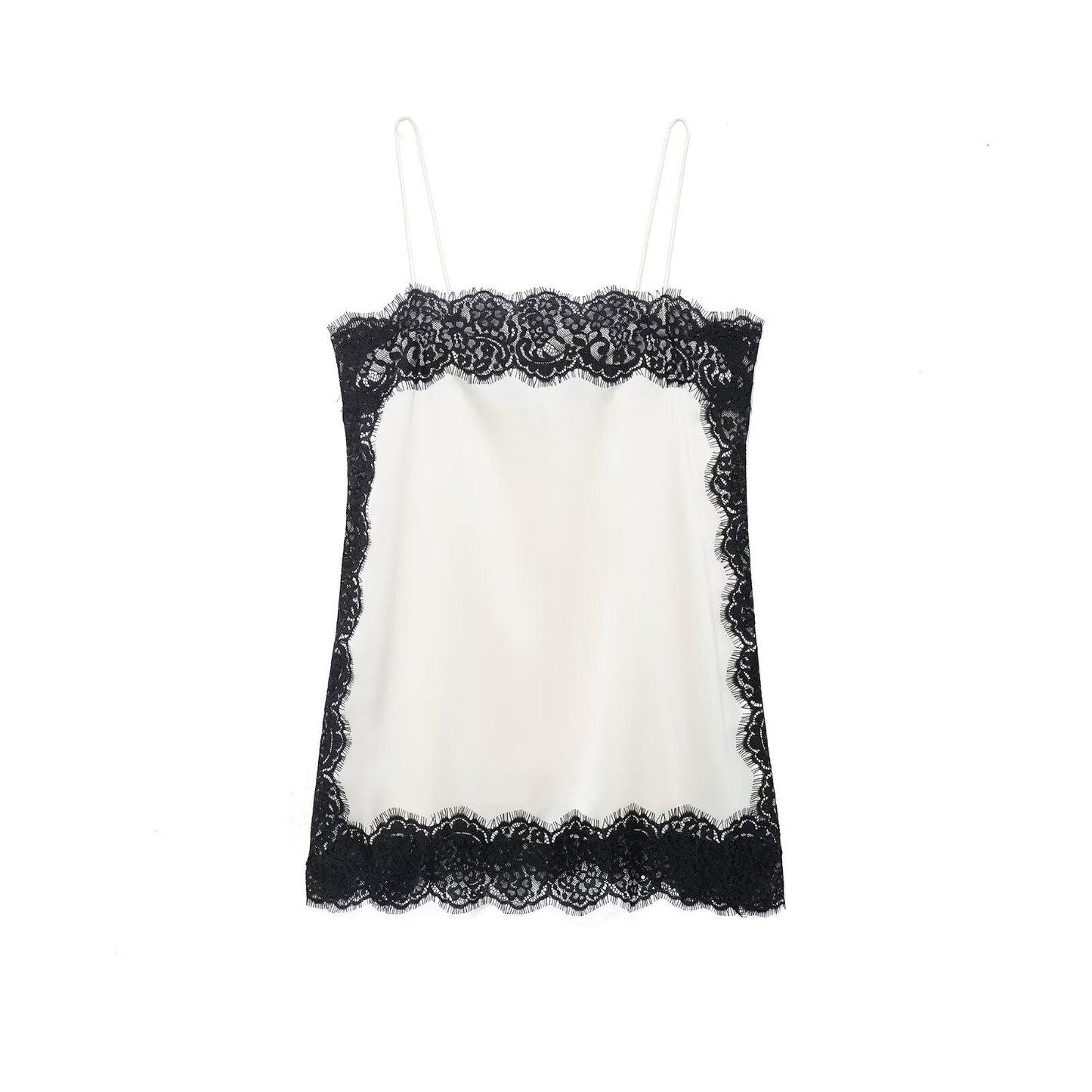 Lace-trimmed Silk-satin Slip Dress Set