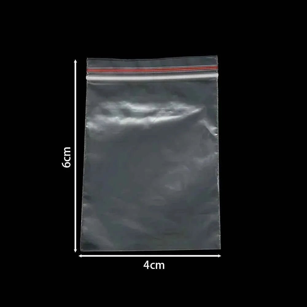30 - 100pcs/bag 4*6/5*7/6*8/7*10/8*12cm Zipped Lock Reclosable Plastic Poly Clear Bags Bulk Jewelry Craft Accessory Packaging - Shoppiline