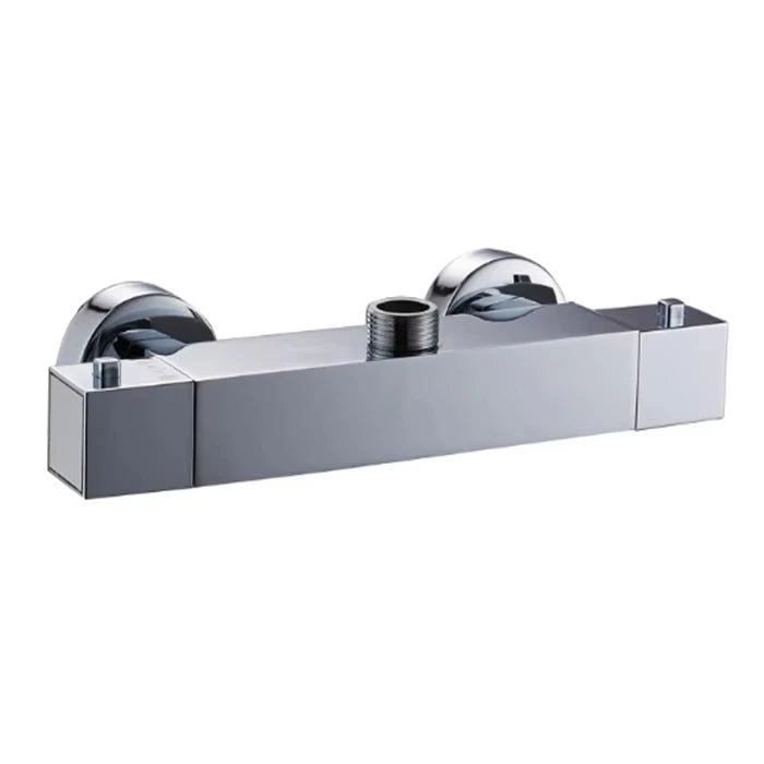 Brass Polished Chrome Single Handle Ceramic Thermostatic Mixing Valve for Apartment Bathroom Shower Head Temperature Control