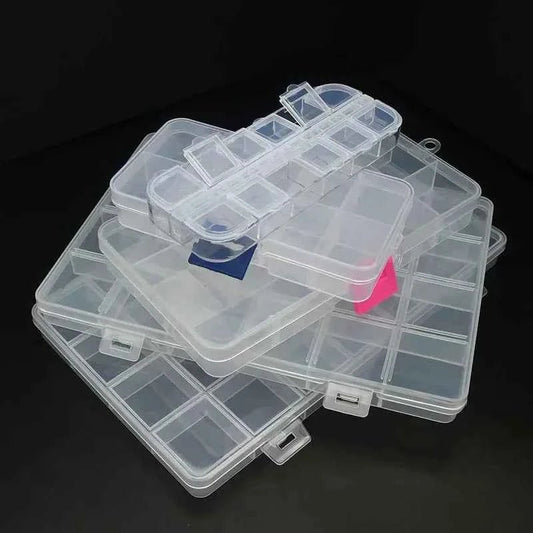 6–32 Compartment Plastic Storage Organizer Box for Beads, Jewelry & Craft Supplies - Shoppiline
