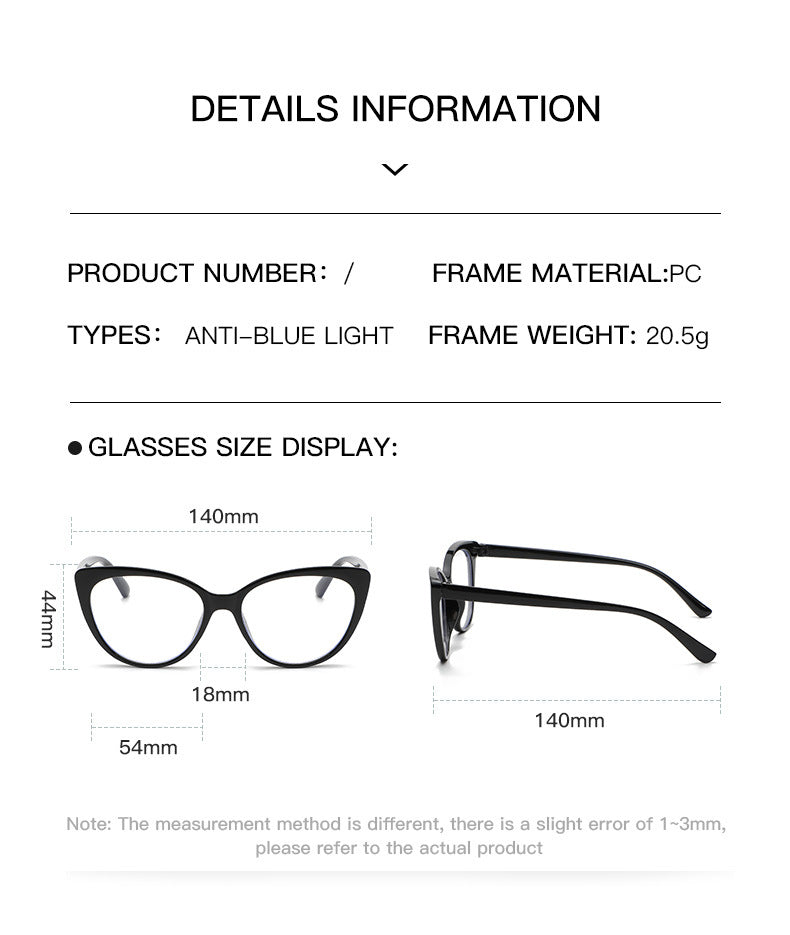 Women's Fashion Photochromic Anti Blue-ray Glasses