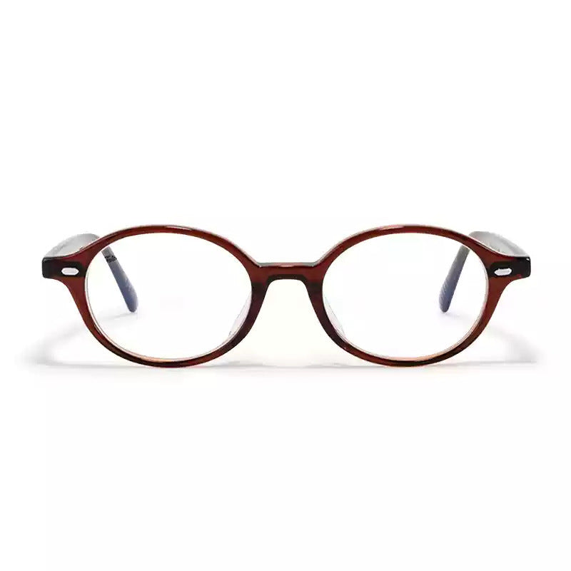 Hawksbill Oval Glasses Frame Women's Ultra-light Myopic Anti Blue-Ray