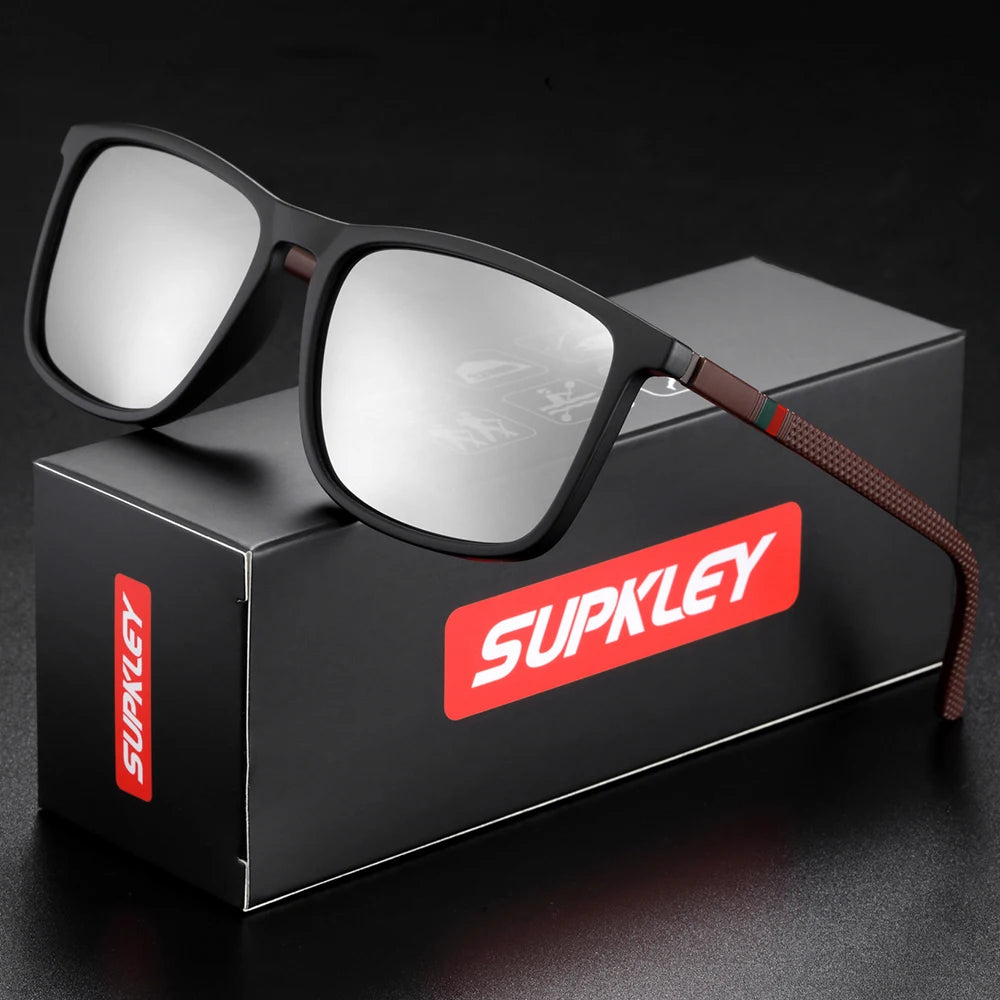 Lunettes de soleil polarisées de sport SUPKLEY pour hommes et femmes, protection UVA et UVB, accessoire de lunetterie confortable