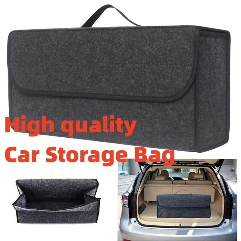 Car Storage Bag Car Trunk soft Organizer Felt Storage Box Accessories Large Anti Slip Compartment Boot Storage Organizer Tooll