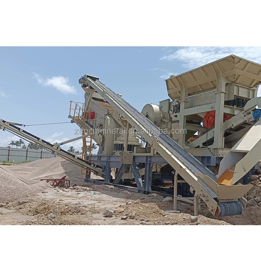 Ore Golds Processing Equipment Mobile Compact Concrete Crusher 100-200Th Mobile Stone Jaw Crusher