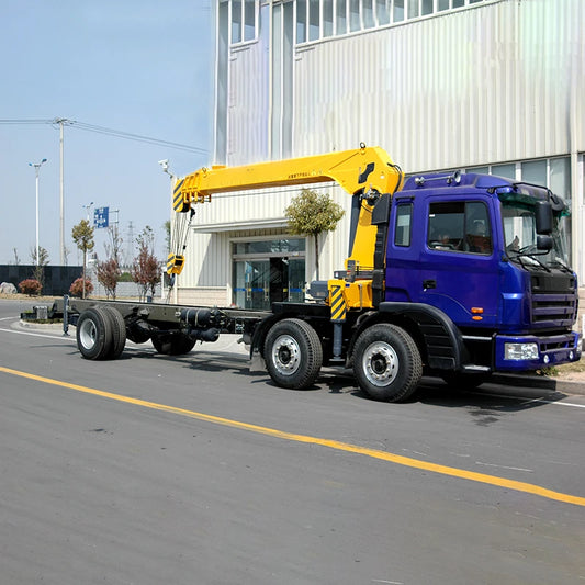 Official Mobile Self Loading Flatbed Truck With 8 Ton Boom Crane SQ8SK3Q Match All Kinds of Brand Chassis