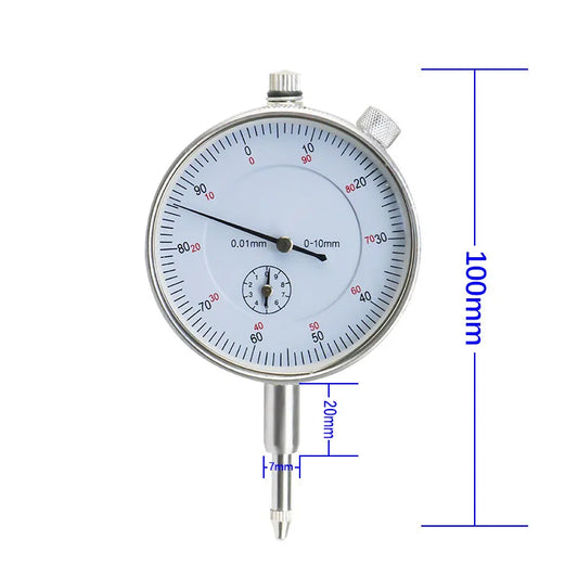 Precision 0.01mm Dial Indicator Gauge 0-10mm Meter Precise 0.01mm Resolution Indicator Gauge Mesure Instrument Tool Dial Gauge - Shoppiline