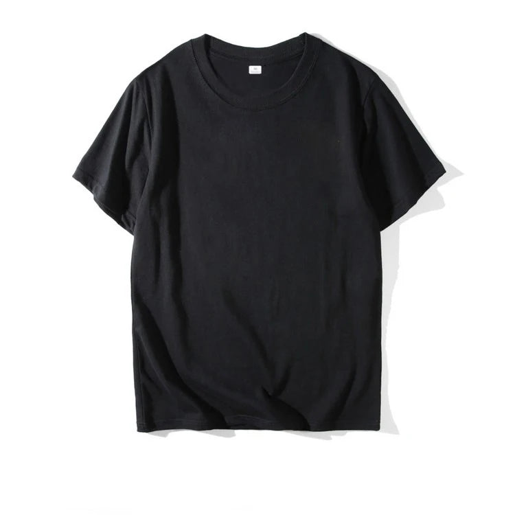 2025 Unisex Custom Design LOGO Printing Personalized Men's Harajuku Solid Color Text Photos Clothing Ads Pure Cotton T-shirt
