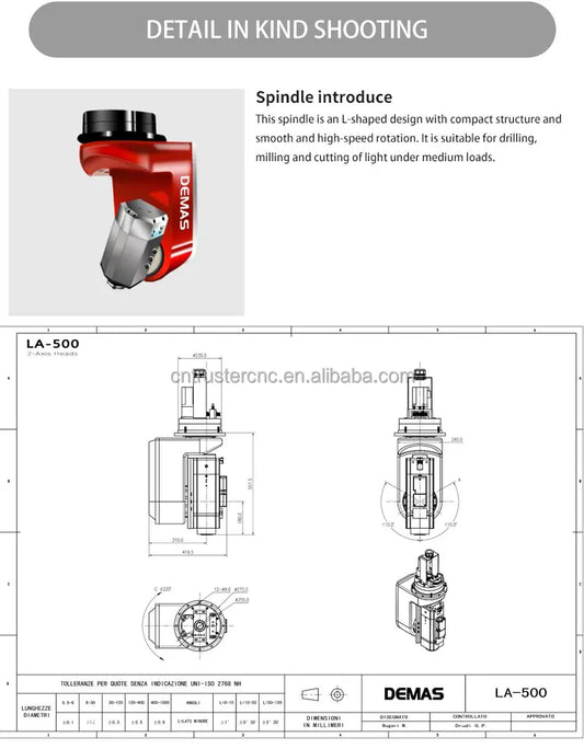 TR-2040 5 Axis Cnc Milling Stone Machine with DEMAS 10KW ISO Water Cooling Spindle Price