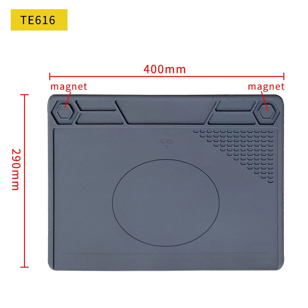 Silicone Soldering Mat Pad Desk Platform for Welding Station Iron Phone PC Repair Magnetic Heat Insulation No Lead S-160