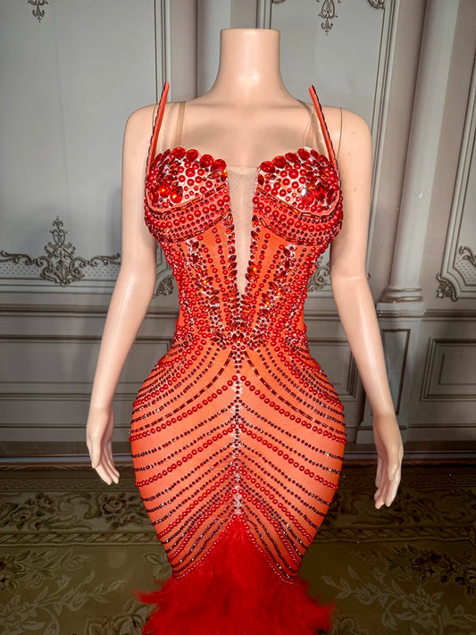 Novance Y3149-F Trending Products 2024 New Arrivals Women Clothing Performance Wear Red Dress Elegant Plus Size Evening Gowns - Shoppiline