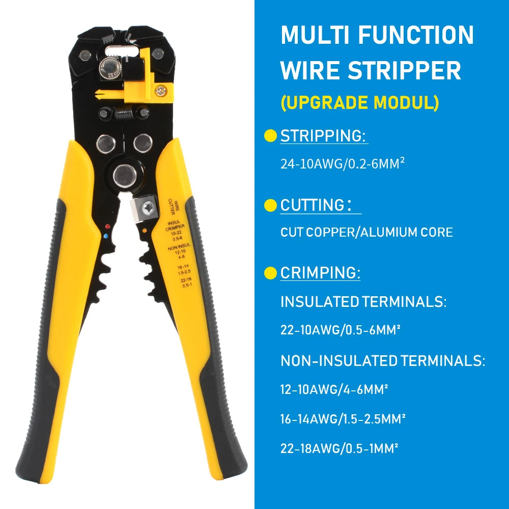 Automatic Cable Wire Stripper Cutter Crimper Electrician Professional Wire Hand Tool Crimping Stripping Cutting Plier
