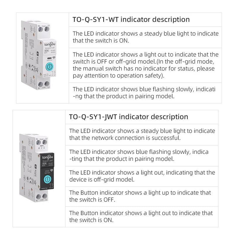 Tuya WiFi Smart Circuit Breaker 1P 63A DIN Rail for Smart Home Wireless Remote Control WiFi Switch by APP TONGOU Free Shipping - Shoppiline