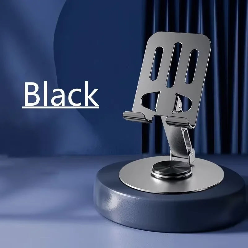 Adjustable Folding 720° Rotating Aluminum Alloy Tablet Holder Portable Stand for iPad Mobile Phone Desktop Live Mount