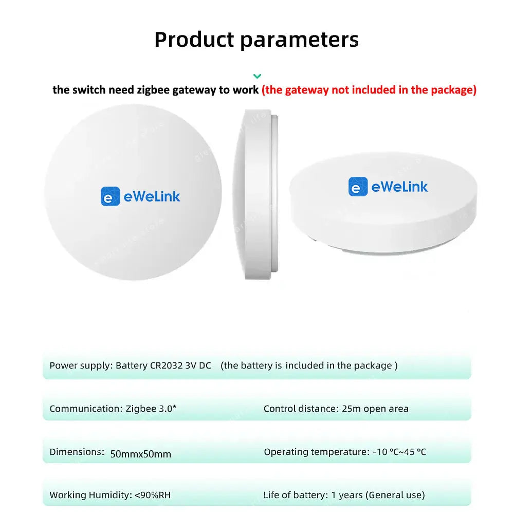 New Zigbee Button Scene Switch Wireless Remote One Key Controller Smart Home Automation Scenario For Ewelink Alexa Google 2Mqtt