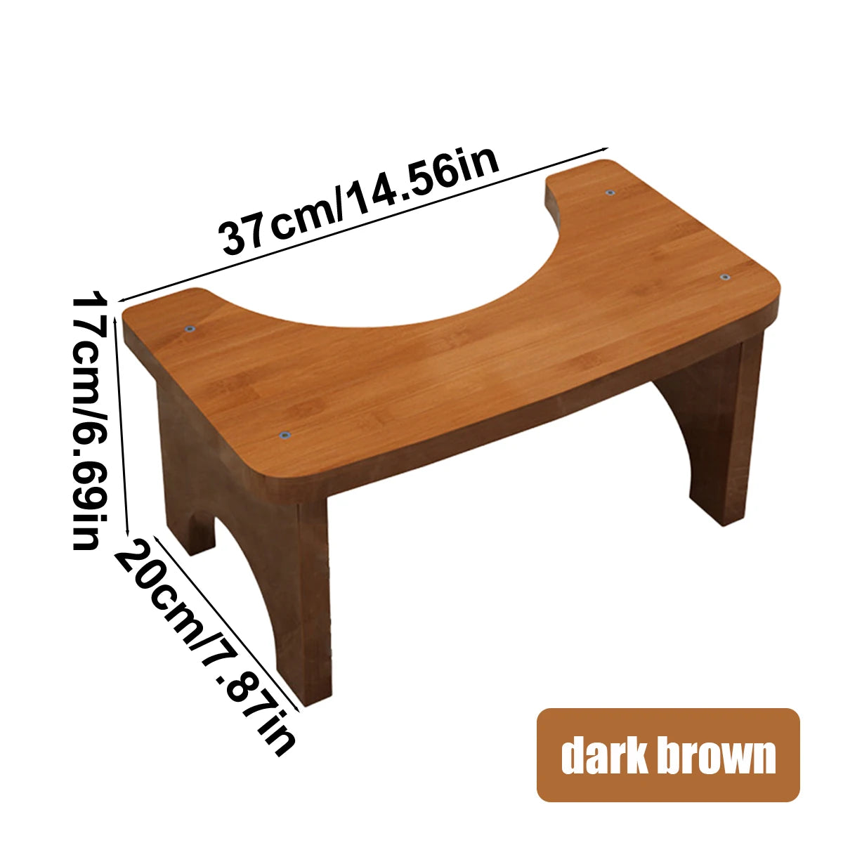 Tabouret de toilette accroupi portable en bambou robuste pour adultes, large et stable, tabouret de pot de chambre, facile à utiliser et à nettoyer, conception portable
