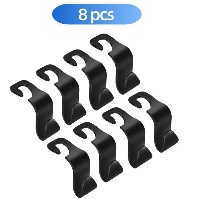 2/4/8 PCS Car Seat Back Hook Universal Car Single Hook Hanger Headrest Storage Hanger Clip High Quality Car Interior Accessories
