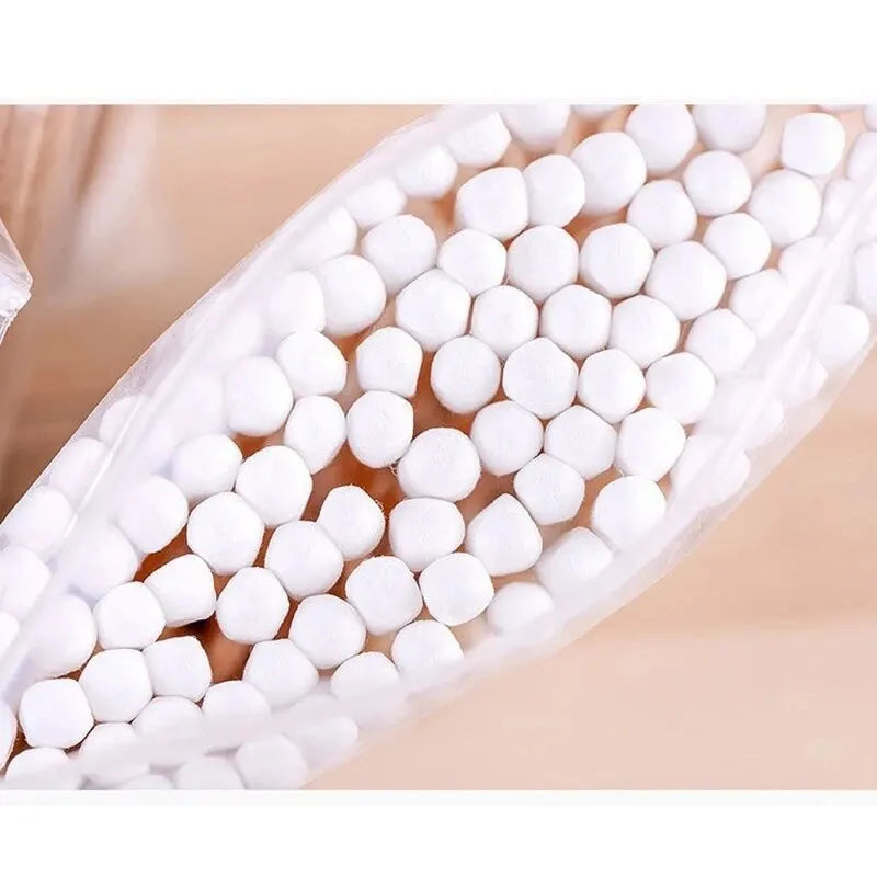 500 Stück Doppelkopf Wattestäbchen Holz Nase Ohren Reinigung Frauen Make-up Werkzeuge Lippenstift Wattestäbchen Spitze Sticks Bastoncillos Oidos
