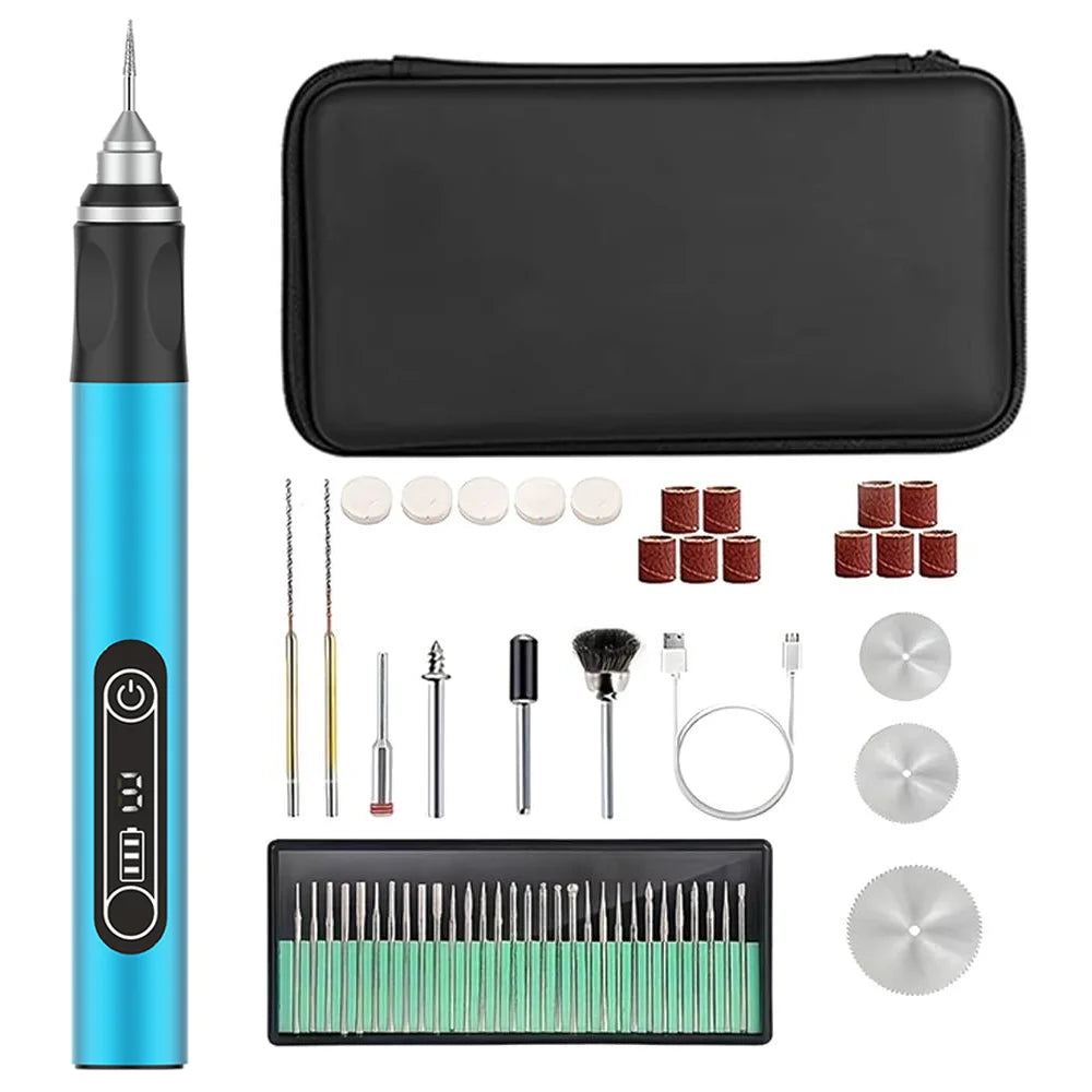 JANGKLIFE USB Cordless Rotary Tool Kit Woodworking Engraving Pen DIY For Jewelry Metal Glass Mini Wireless Drill