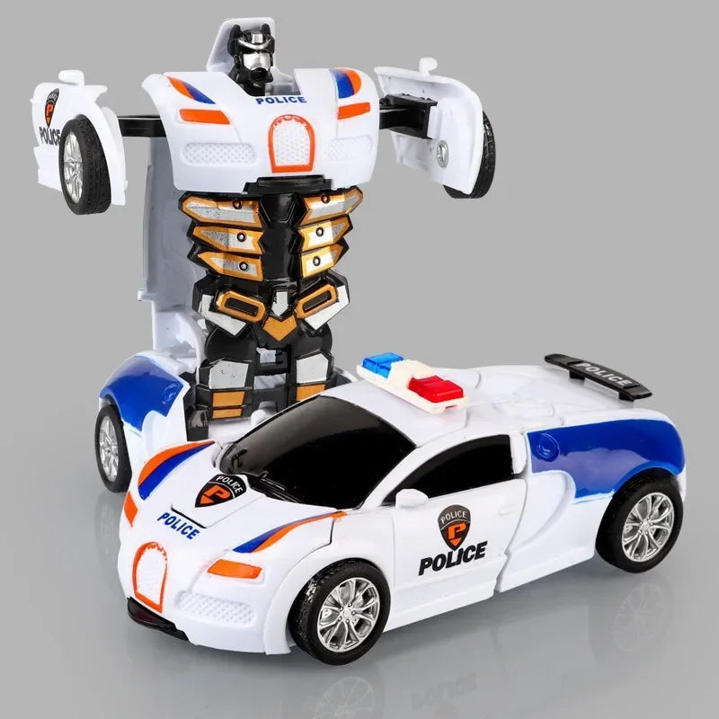 Verformbares Spielzeugauto, Trägheitsaufprall, Ein-Knopf-Verformung, Jungenpuzzle, Kollisionsverformung, Autobot-Roboter