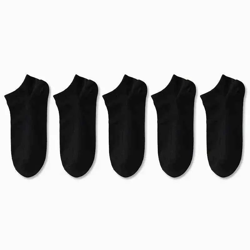 5/10 Pairs Men's Boat Socks Business Sport Sweat Absorption Mature Summer Autumn Solid Color Non Pilling Versatile Ankle Socks