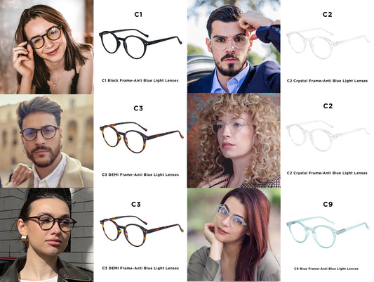 ZENOTTIC Anti Blue Light Blocking Reading Glasses Women Men Anti-Glare Presbyopic Computer Eyeglasses Diopter from +0 to +4.0
