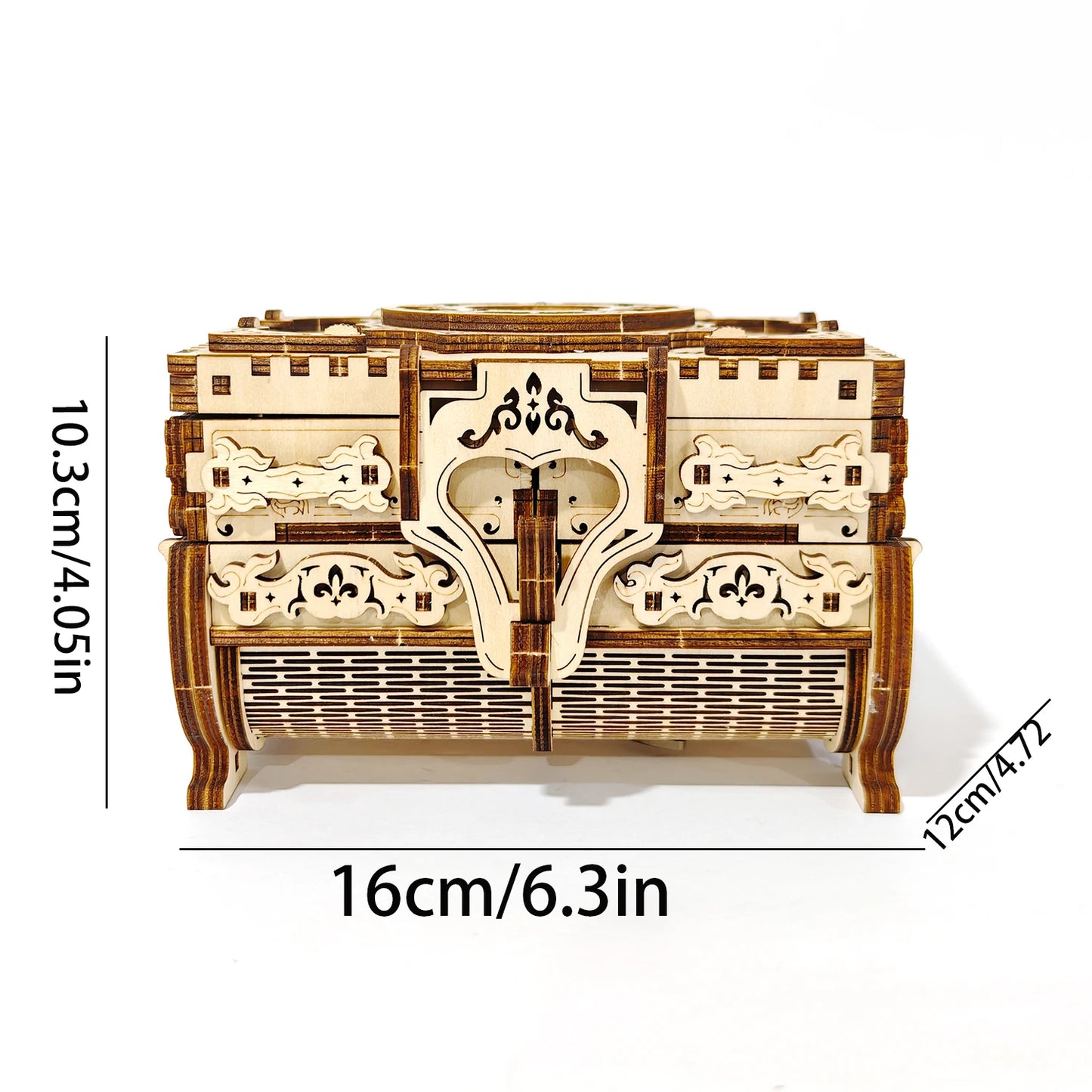 Baue deine eigene Musik Schmuckschatulle 3D Holzpuzzle Modellbausatz – Ein interessantes und lehrreiches DIY-Geschenk, Weihnachtsgeschenk, Feiertagsgeschenk