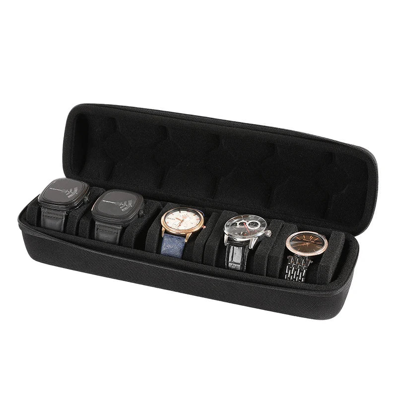 Watch Box Organizer for Men,Watch Travel Case Portable Storage Watch Display Holder for Wristwatches with anti-Move Watch
