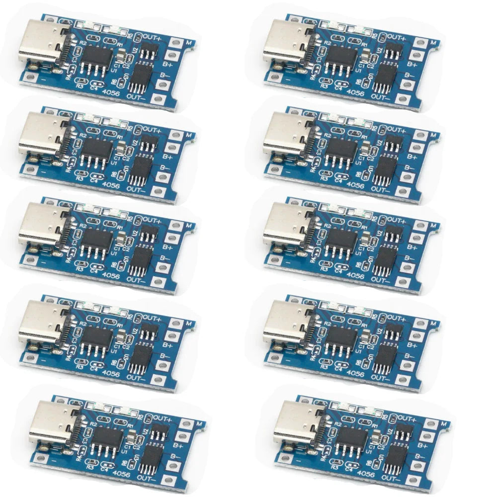 2/20pcs TP4056 4067 +Protection Dual Functions 5V 1A Type C 18650 Lithium Battery Charging Board Charger Diy Kit Electronic