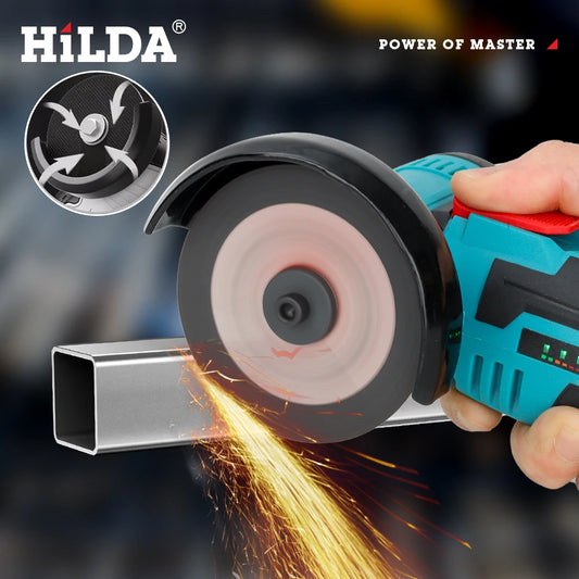 HILDA 12v Mini Angle Grinder Rechargeable Grinding Tool Polishing Grinding Machine For Cutting Diamond Cordless Power Tools - Shoppiline