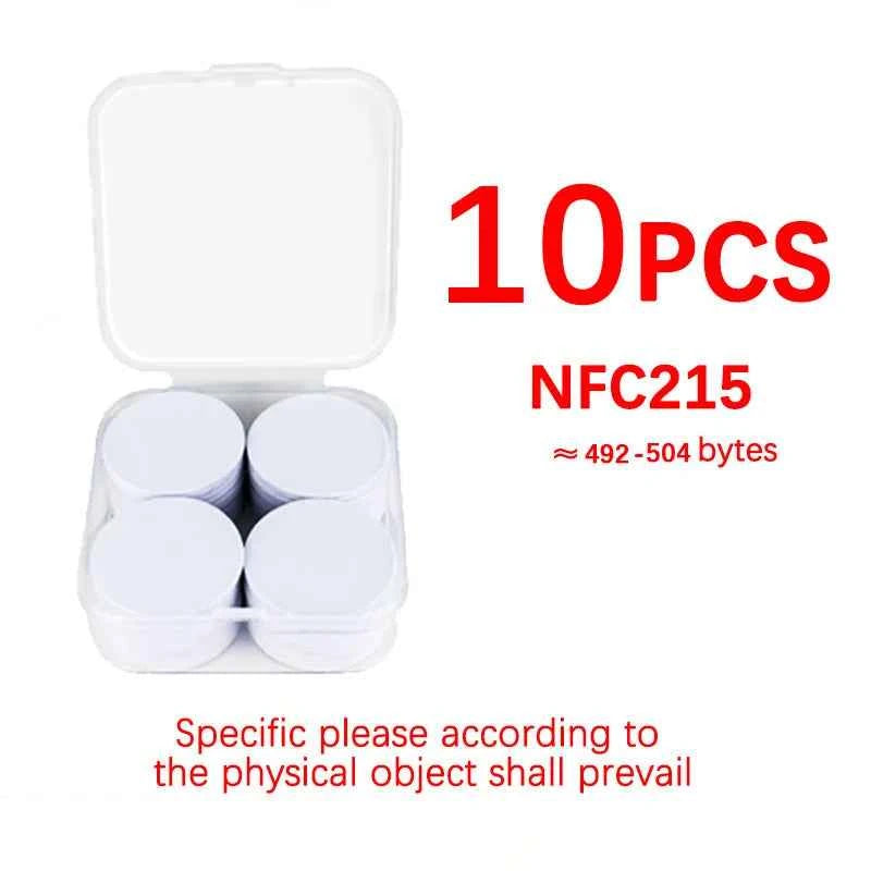 NFC Ntag215 13.56MHz NFC Coin Bonding Card Badge ISO/EC14443A 25mm Waterproof PVC 215 Electronic Tags