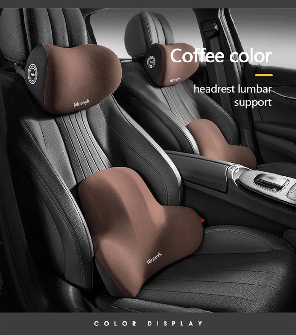 Auto Nackenkissen Memory Foam Schutz Lendenwirbelstütze Lordosenkissen Auto Kopfstütze Sitz Reise Innenausstattung Zubehör