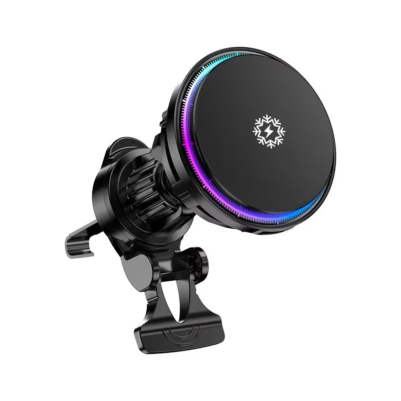 Ice Cooling Magnetic Wireless Car Charger Fast Charging Station for iPhone 17 16 15 14 13 Pro Max MacSafe Car Phone Holder Stand - Shoppiline