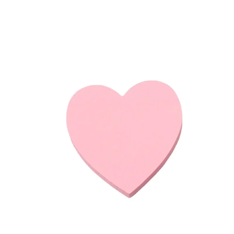 100 Sheets Heart Sticky Notes Notepad Self Sticky Note Pads Notebook Planner Sticker for Office School Stationery Accessories