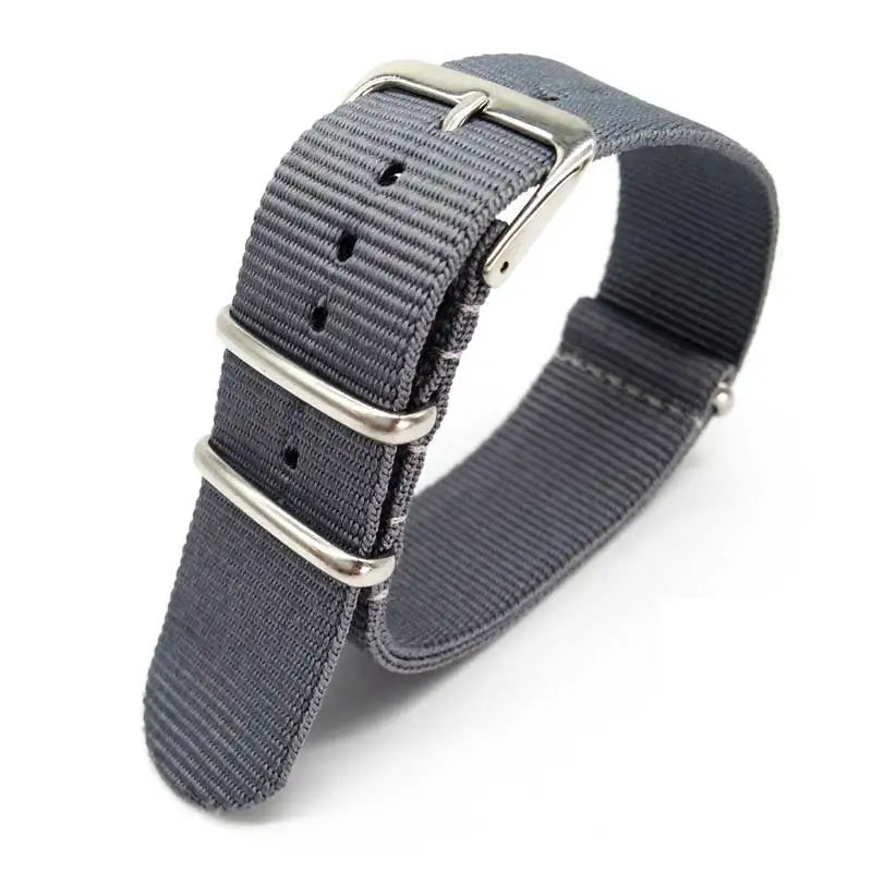 Sport-Nylon-Uhrenarmband für Damen und Herren, Uhrenarmband 18 mm 20 mm 22 mm, Army Sportarmband, Textil-Nylon-Armband, Schnallengürtel