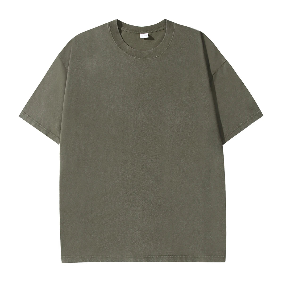 Herren Sommer Reine Baumwolle Distressed Retro Drop Shoulder T-Shirt Einfarbig Locker Lässig Atmungsaktives Herren Freizeit T-Shirt Oberteil