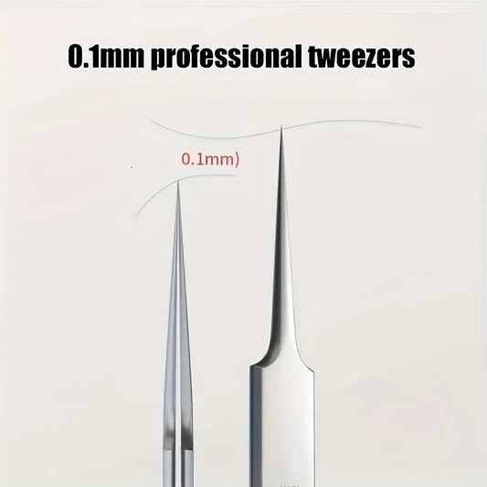 1 Pack Extra Fine No. 5 Cellular Acne Blackhead Tweezers - Facial Beauty Remove Acne Needle Tools for Skin Care