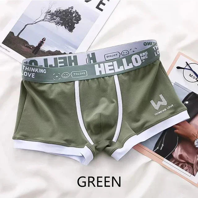 1 caleçon pour homme en coton, sous-vêtement 3 couleurs L XL 2XL 3XL, ceinture douce à lettres respirante, souple, mode sport