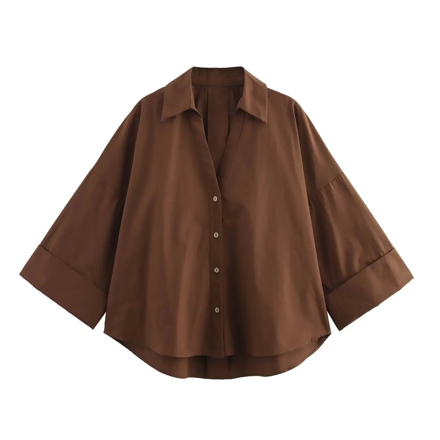 2025 Spring Summer Women Long Sleeve V Neck Solid Color Blouse Shirt Office Wear Casual Work Loose Fit Lightweight Chic Tops