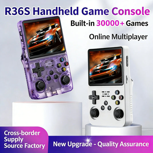 R36S Mini Pocket Entertainment Device 3.5 Inch IPS Display 64GB Storage Portable Handheld Media Playing Equipment For Casual Lei