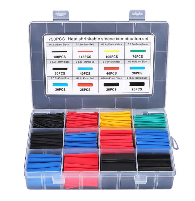 127-750pcs Schrumpfschlauch Hitzeresistenter Schlauch Schrumpfschlauch-Set Elektrische Verbindung Draht Kabel Isolierschlauch Ummantelung