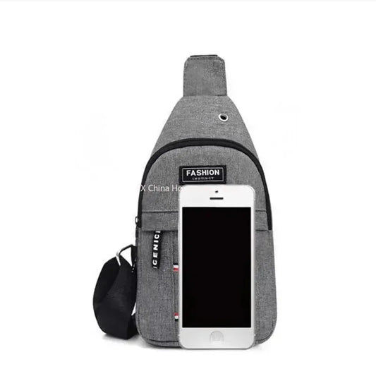 Men's Waterproof Chest Bag, Adjustable Shoulder Strap, Large Capacity, Outdoor Sports, Casual Fashion,water-resistant Fabric