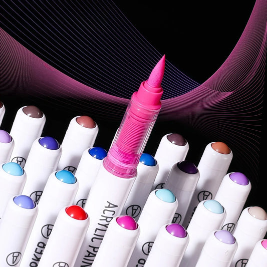 Acrylic Paint Markers ,9/36/63/81Pcs Soft Brush Tip Acrylic Paint Pens Set , for Rock Painting, Ceramic, Wood, Canvas, Glass