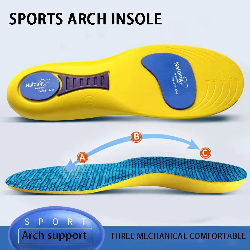 Sport-Einlegesohlen für Schuhe Sohle Stoßdämpfung Deodorant Atmungsaktive Dämpfung Lauf-Einlegesohlen für Füße Männer Frauen Orthopädische Einlegesohlen