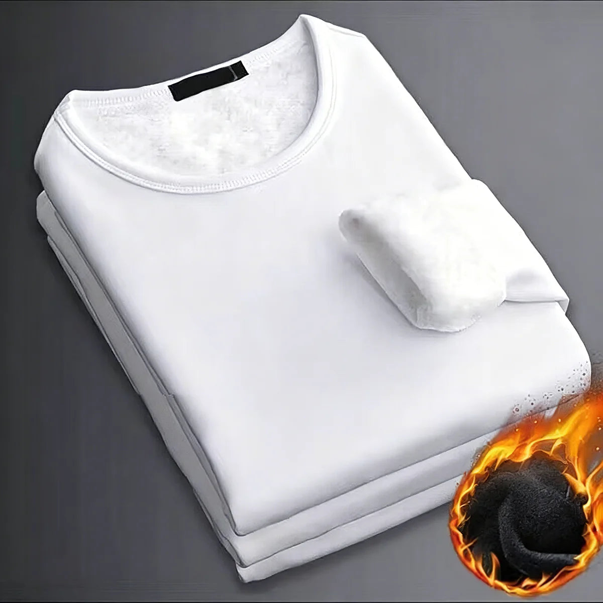 1Pcs Men Thickening Velvet Warm Tops Men's Winter Long-sleeved Thermal Underwer Male Round Neck Fashion T-shirt M-5XL