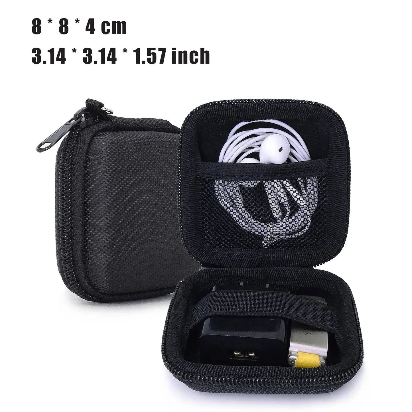 Tragbare Kopfhörer-Aufbewahrungstasche, Datenkabel-Organizer-Tasche, multifunktionale digitale Gadgets-Hülle für Ladegerät, U-Disk, Schutzhülle