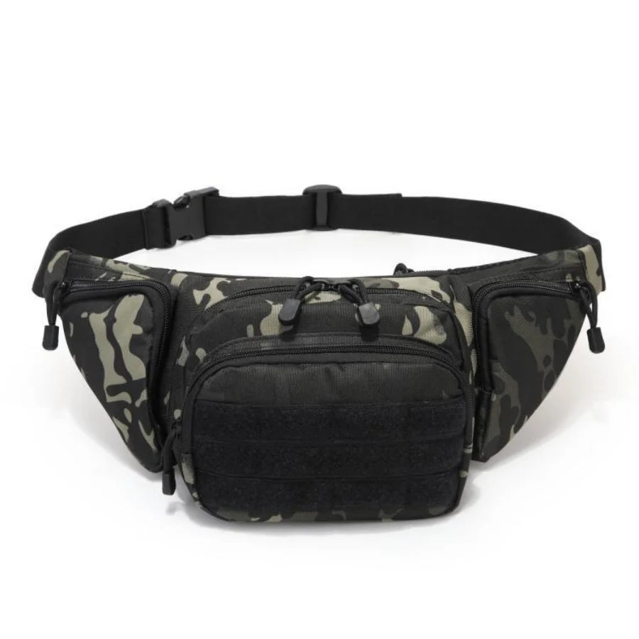 Men Waist Bag Belt Bumbag Waterproof Nylon Molle EDC Fanny Phone Pouch for Hunting Climbing Camping