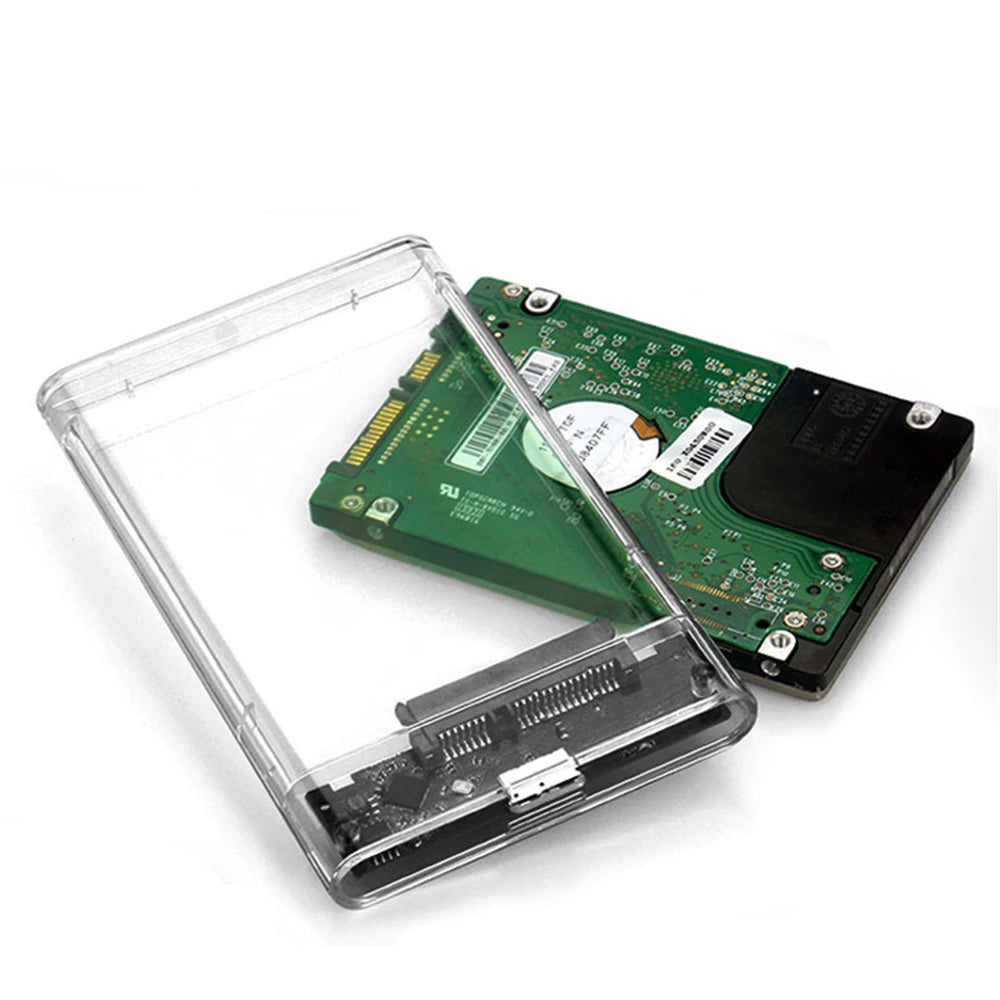 USB 3.0 HDD Enclosure 2.5inch SATA SSD Hard Drive Case with 5Gbps Transfer Speed Mobile External Housing Harddisk Boxs Cable