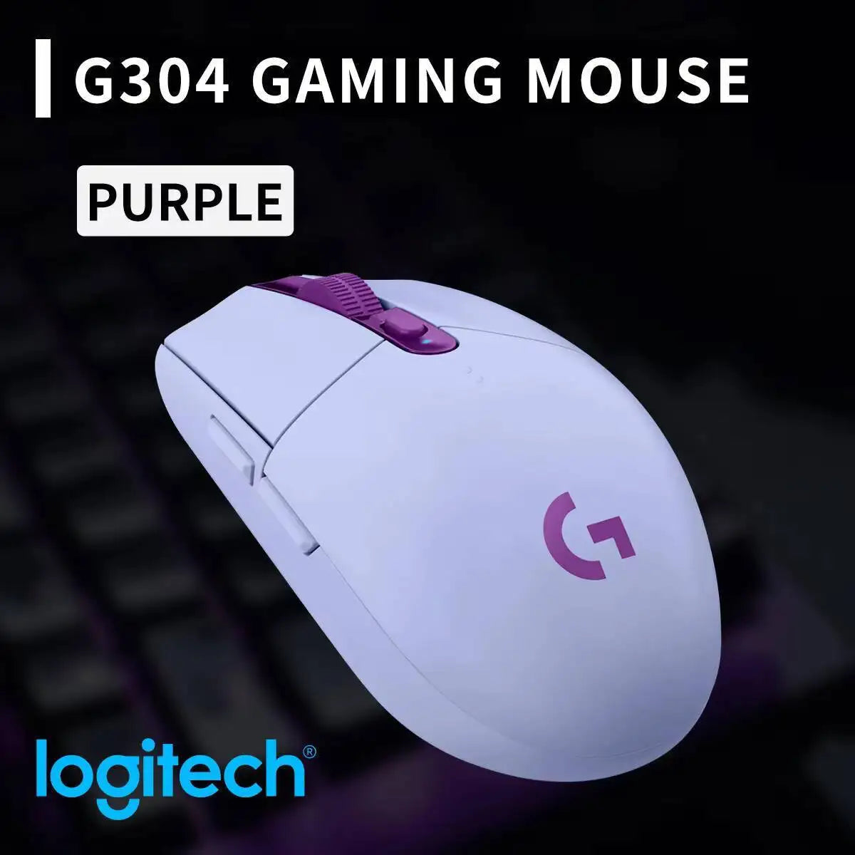 Logitech G304 LIGHTSPEED Wireless Mouse 12000 DPI HERO Sensor 1ms Latency 250hr Battery Lightweight Comfort Grip Users