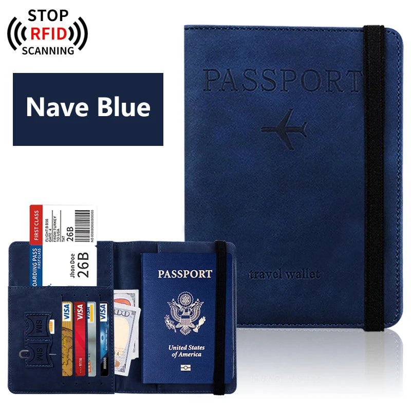 Reisepasshülle für Reiseutensilien Reisepass-Brieftaschen-Etui für Reisezubehör, Reisepassbuchhüllen für Damen/Herren